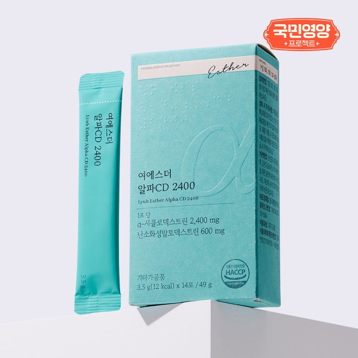[국민영양] 여에스더 알파CD 2400 (지방흡착 신원료 알파시클로덱스트린)