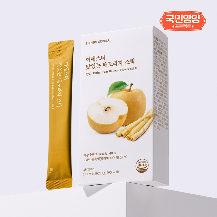 [국민영양] 여에스더 맛있는 배도라지 스틱 (100% 국내산 배·도라지 액상)